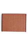 Cocoa Brown Raffia Weave Pouch Bag