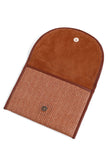 Cocoa Brown Raffia Weave Pouch Bag