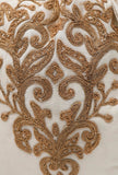 White Dupion Silk Potli with Gold Strings