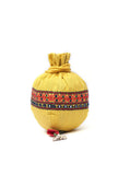Tuscan Yellow Cotton Mirror Tassels Potli