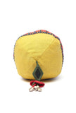 Tuscan Yellow Cotton Mirror Tassels Potli