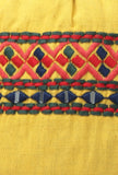 Tuscan Yellow Cotton Mirror Tassels Potli