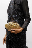 Goldy Golden Embellished Clutch Bag