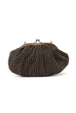 Saira Black Embellished Clutch Bag