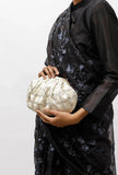 Amaira White Embellished Clutch Bag