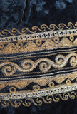 Auster Blue Velvet Tila Embroidery Potli