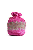 Rose Pink Velvet Tila Embroidery Potli