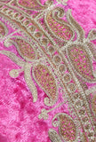 Rose Pink Velvet Tila Embroidery Potli