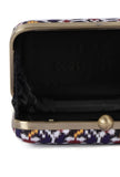 Sitara Blue & Multi Patola Print Rectangular Box Clutch