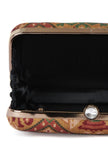 Azalea Golden & Multi Patola Print Rectangular Box Clutch