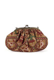 Golden & Multi Silk Patola Print Gathered Clutch