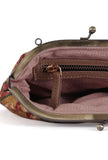 Golden & Multi Silk Patola Print Gathered Clutch