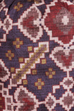 Advika Blue & Multi Silk Patola Print Potli With Tassels