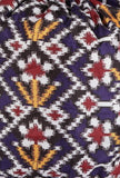 Chahat Blue, White & Multi Silk Patola Print Potli With Tassels