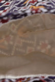 Chahat Blue, White & Multi Silk Patola Print Potli With Tassels