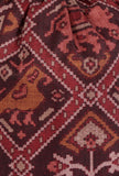 Gulika Maroon & Multi Silk Patola Print Potli With Tassels