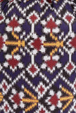 Idika Blue, White & Multi Silk Patola Print Potli With Tassels