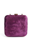 Purple Velvety box clutch