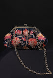 Navy Blue gathered clutch