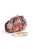 Purple gathered clutch