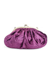 Purple gathered clutch