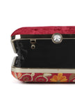 Red velvety box clutch
