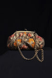 Olive Green gathered clutch