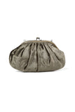 Olive Green gathered clutch