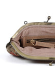 Olive Green gathered clutch