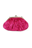 Pink gathered clutch