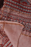 Burgundy Red Ajrakh Modal silk Dupatta