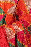 Tomatoe red allover embriodred phoolkari dupatta