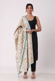 Turvi hand embriodered kantha silk dupatta