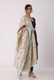 Turvi hand embriodered kantha silk dupatta