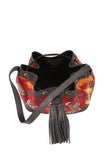 Red Kalamkari Bucket Bag