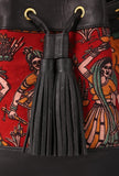Red Kalamkari Bucket Bag