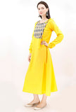 Marigold Yellow Angrakha Maxi Dress