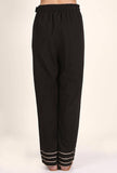 Kohl Black Handloom Cotton Gota Palazzo