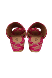 Magenta Pink Brocade Block Heels