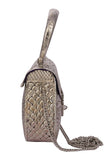 Aashna Silver Plated Brass Box Sling Bag (6.8"x4.7"x2")