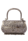 Qafila Silver Plated Brass Box Clutch Bag (7.5"x4"x2.2")