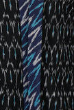 Black-Blue Ikat Cotton Short Overlay