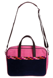 Pink Suede Kullu Patti Laptop Bag