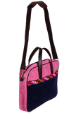 Pink Suede Kullu Patti Laptop Bag