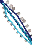 Blue Threaded German Silver Bracelet