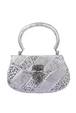 Khwabeeda Silver Plated Brass Hand Clutch (7"x4.6"x1.8")