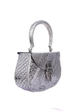 Khwabeeda Silver Plated Brass Hand Clutch (7"x4.6"x1.8")