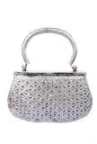 Khwabeeda Silver Plated Brass Hand Clutch (7"x4.6"x1.8")