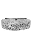 Nargis Brass Silver Plated Sling Bag (8"x6.5"x1.7")