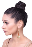 Rudraksha Earrings With Coin Adornments
